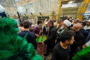 پرچم حرم مطهر امام رضا علیه السلام در حرم مطهر علوی