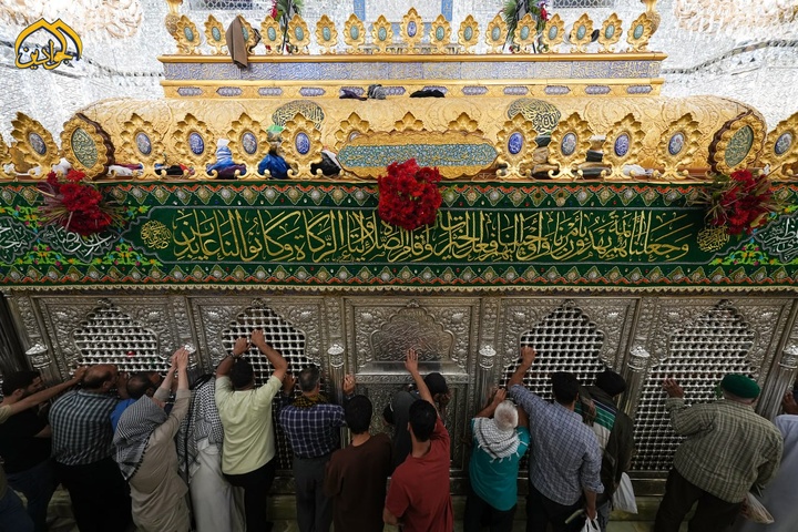 گل آرایی ضریح مطهر امامین جوادین(ع) به مناسبت ولادت امام رضا(ع)