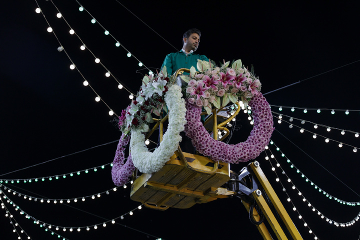 Special floral decorations underway at Imam Reza shrine for Karamat Ten-Day Celebrations