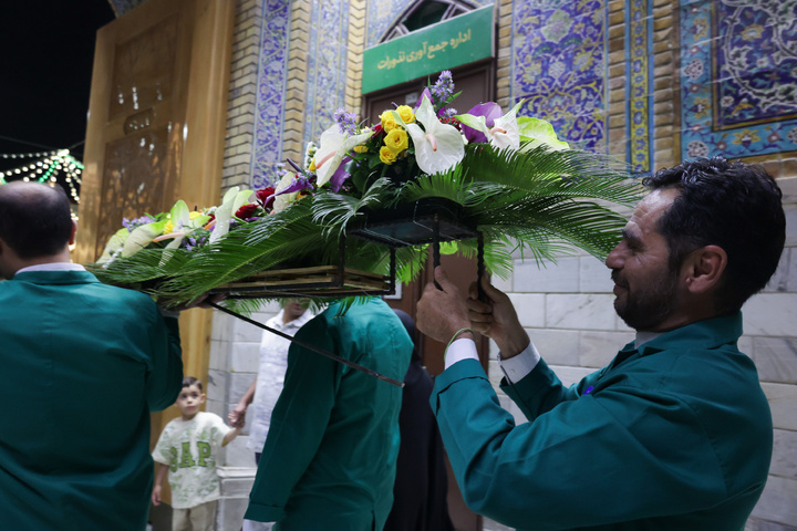 Special floral decorations underway at Imam Reza shrine for Karamat Ten-Day Celebrations