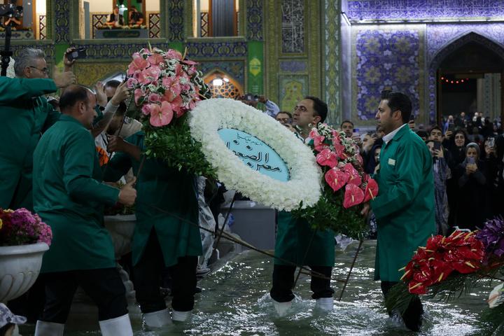 Special floral decorations underway at Imam Reza shrine for Karamat Ten-Day Celebrations
