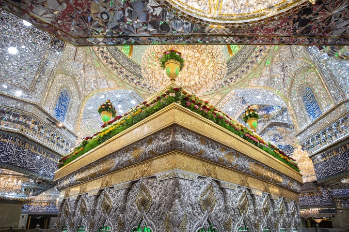 گل آرایی ضریح مطهر حسینی ب. مناسبت