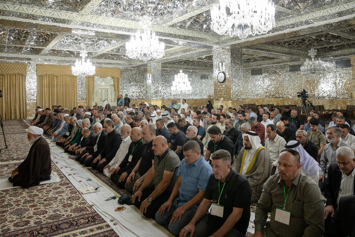 لقاء أصحاب المواکب في سامراء مع متولي العتبة الرضویة المقدسة