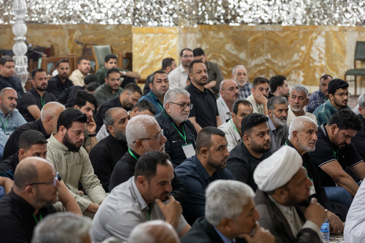 لقاء أصحاب المواکب في سامراء مع متولي العتبة الرضویة المقدسة