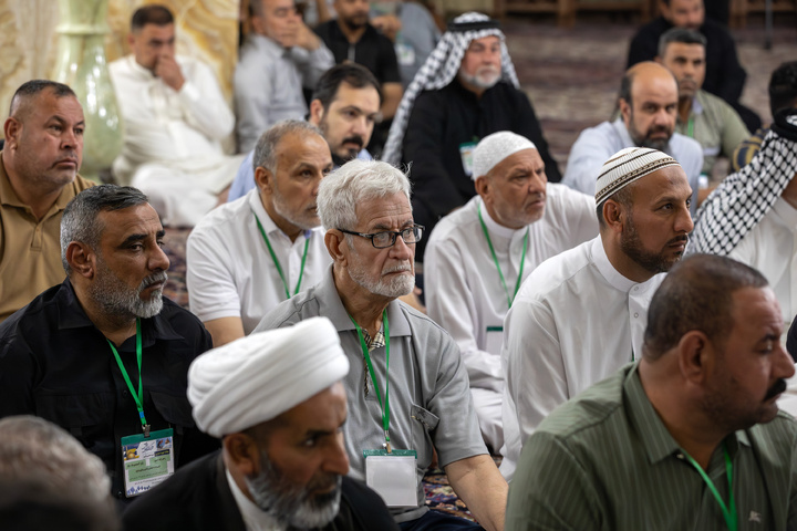 لقاء أصحاب المواکب في سامراء مع متولي العتبة الرضویة المقدسة