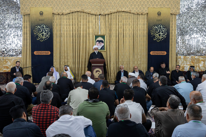 لقاء أصحاب المواکب في سامراء مع متولي العتبة الرضویة المقدسة