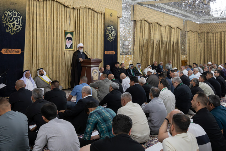 لقاء أصحاب المواکب في سامراء مع متولي العتبة الرضویة المقدسة