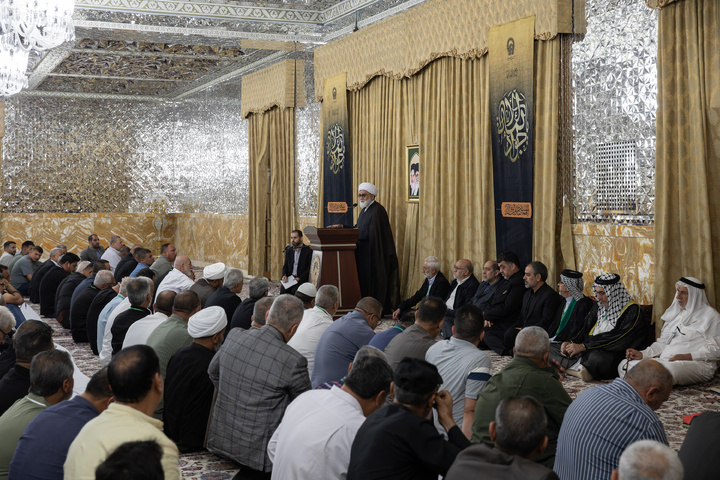 لقاء أصحاب المواکب في سامراء مع متولي العتبة الرضویة المقدسة
