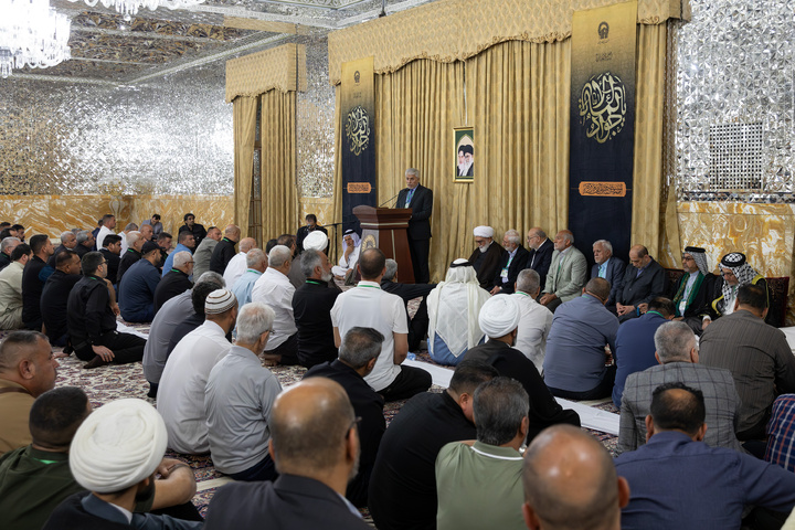 لقاء أصحاب المواکب في سامراء مع متولي العتبة الرضویة المقدسة