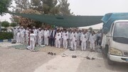 مجمع الامام الرضا (ع) يستضيف موکب مشایة أنصار الحسين (ع) في طريقها إلى كربلاء