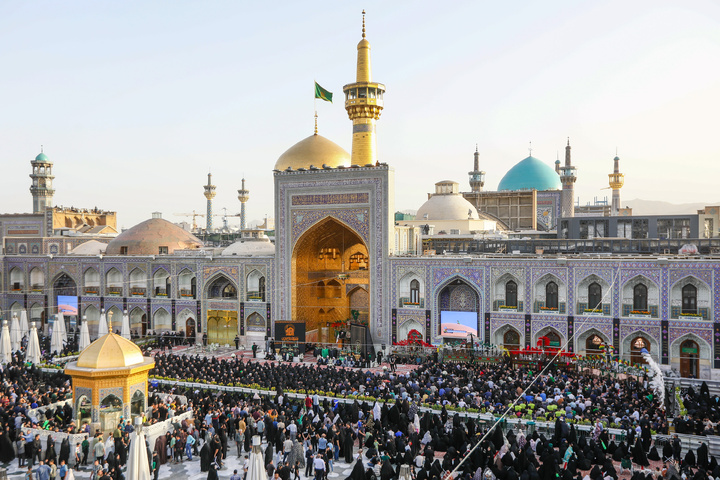 مراسم إذن عزاء شهر محرم الحرام في الحرم الرضوي الشريف 