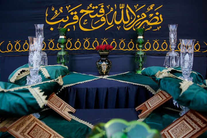 مراسم إذن عزاء شهر محرم الحرام في الحرم الرضوي الشريف 