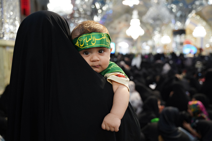 Spiritual ceremony of "Hosseini Infants" in Imam Reza shrine