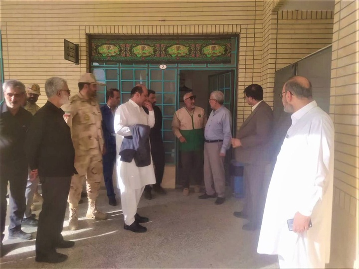 ایران کی اربعین کمیٹی کے منتظمین کا میرجاوہ پر واقع امام رضا(ع) کمپلیکس کا دورہ 
