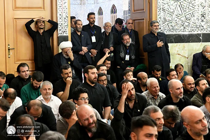 غبار روبی ضریح مطهر حضرت عبدالعظیم حسنی