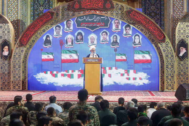 Holy shrine holds 40th day memorial for martyrs of Israeli aggression
