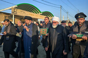 مشارکة متولي العتبة الرضویة المقدسة في مسیرة الأربعین الحسیني