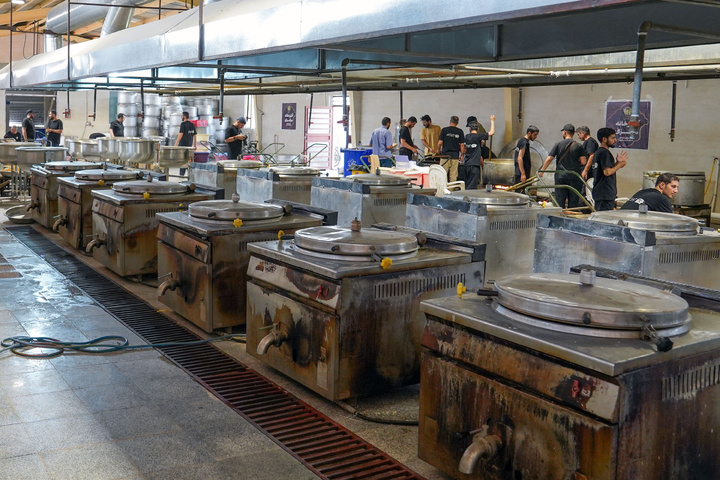 Central Kitchen of Astan Quds Razavi set up at Mehran Border