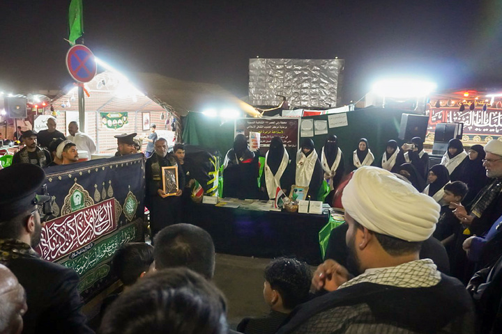Imam Reza shrine servants present along Arbaeen pilgrimage route