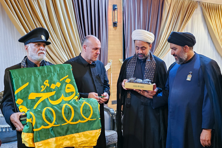 Imam Reza shrine servants present along Arbaeen pilgrimage route