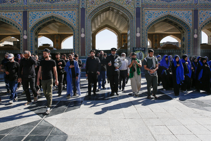Kazakh pilgrims visit Imam Reza Shrine 