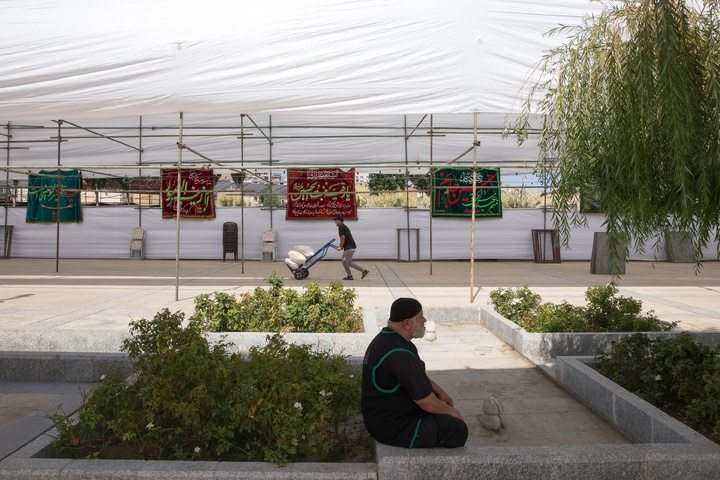 Preparations underway for service tents in Mashhad during final days of Safar 