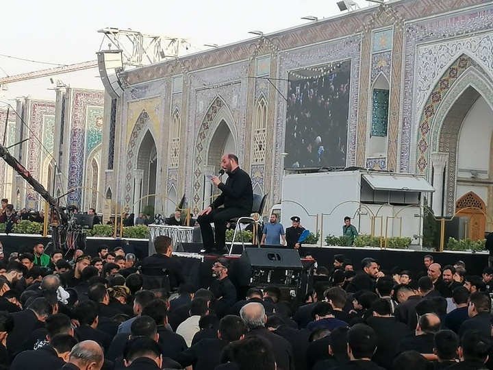 Traditional “Chaharpayeh-khani” ritual underway at Imam Reza Shrine  Traditional “Chaharpayeh-khani” ritual underway at Imam Reza Shrine