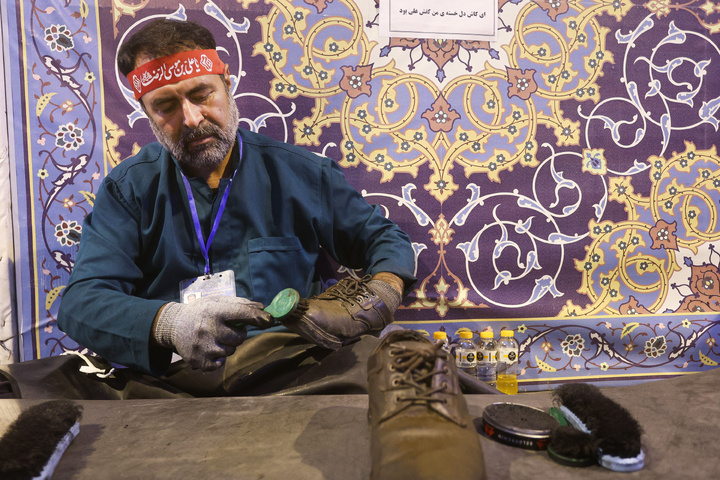 Imam Reza Mukib offers lodging, care, and meals to pilgrims in shrine’s parking area