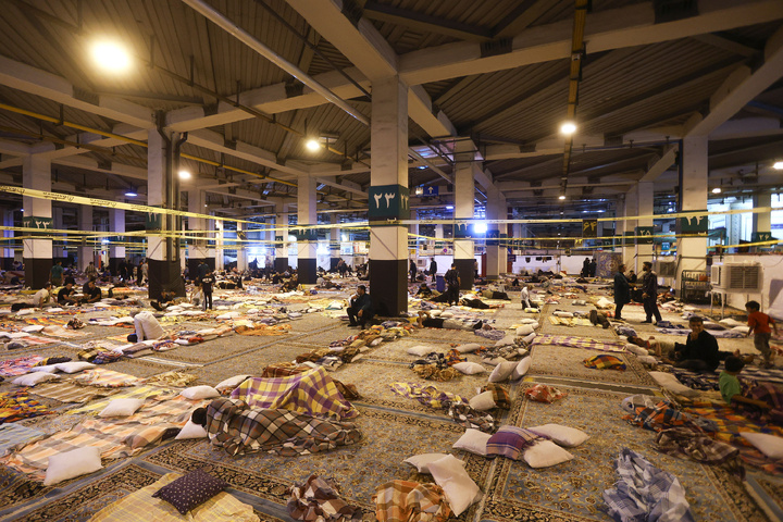 Imam Reza Mukib offers lodging, care, and meals to pilgrims in shrine’s parking area