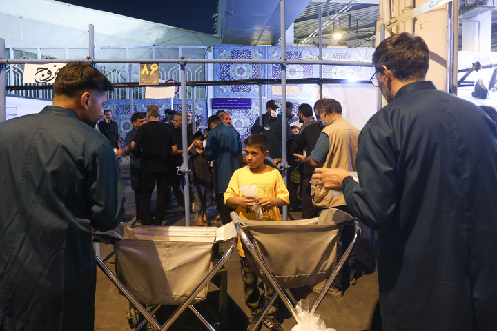 Imam Reza Mukib offers lodging, care, and meals to pilgrims in shrine’s parking area