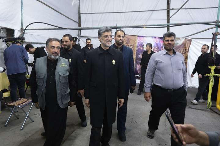 آستان قدس رضوی کے نائب متولی کا خدماتی موکبوں کا دورہ