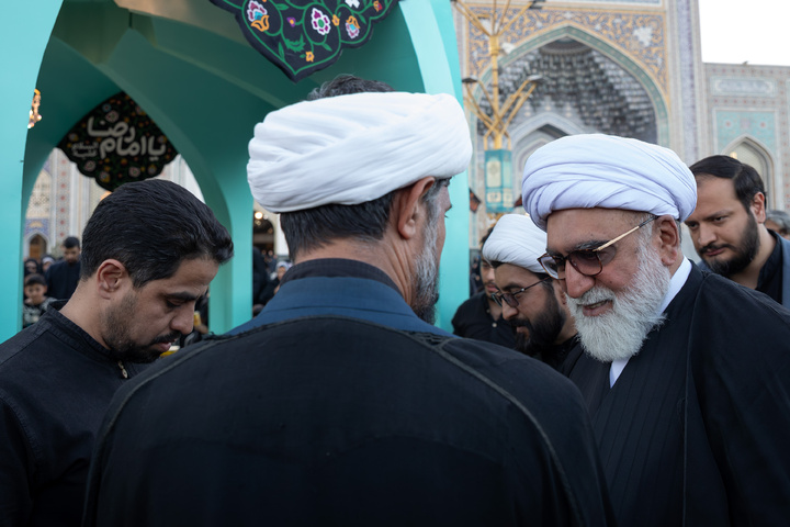 ماہ صفر کے آخری عشرے میں لگائے گئے خدماتی مواکب کا آستان قدس رضوی کے متولی کا دورہ