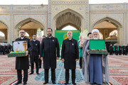 Imam Reza Shrine replaces black flag as mourning period ends