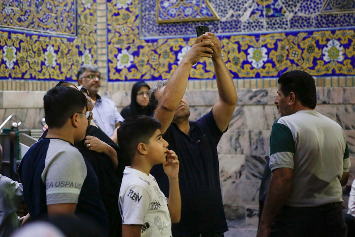 Lunar eclipse graces sky above Imam Reza shrine
