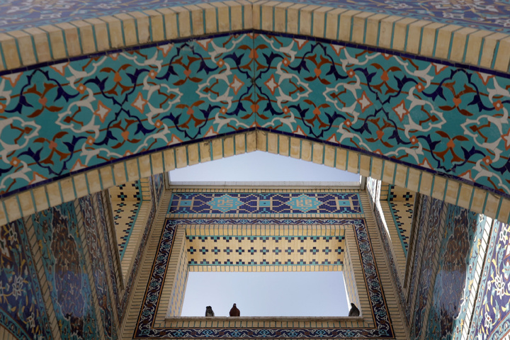 Artistic renderings of Prophet’s name adorn Imam Reza Shrine