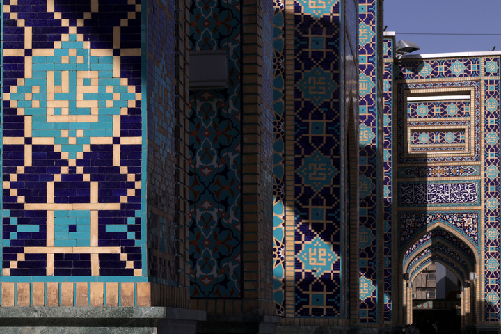 Artistic renderings of Prophet’s name adorn Imam Reza Shrine