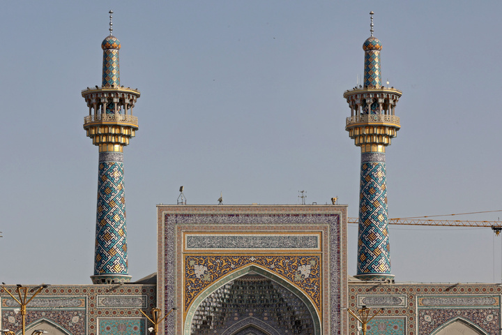 Artistic renderings of Prophet’s name adorn Imam Reza Shrine