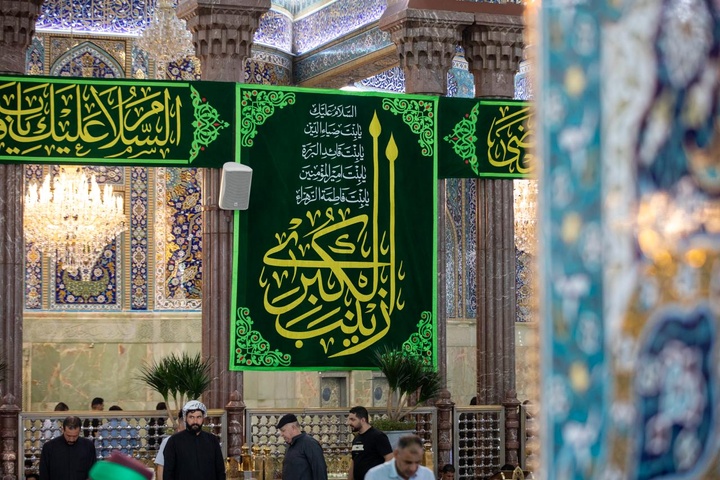 حال و هوای حرم مطهر حسینی در سالروز ولادت حضرت زینب(س)