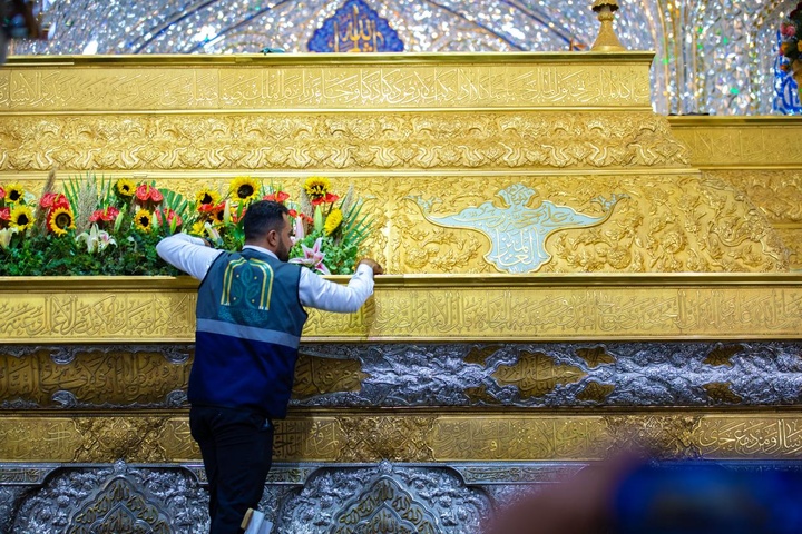 حال و هوای حرم مطهر حسینی در سالروز ولادت حضرت زینب(س)