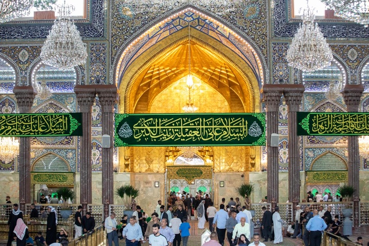 حال و هوای حرم مطهر حسینی در سالروز ولادت حضرت زینب(س)