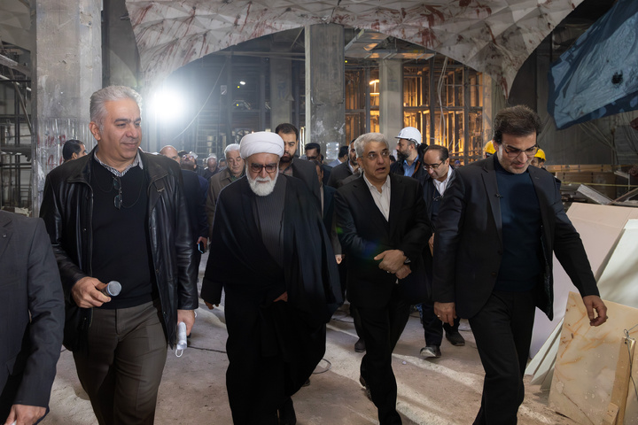 بازدید تولیت آستان قدس رضوی از احداث رواق های جدید حرم مطهر رضوی