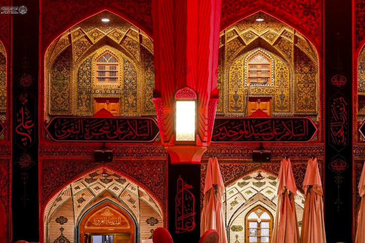 حرم مطهر علوی غرق در ماتم و عزا