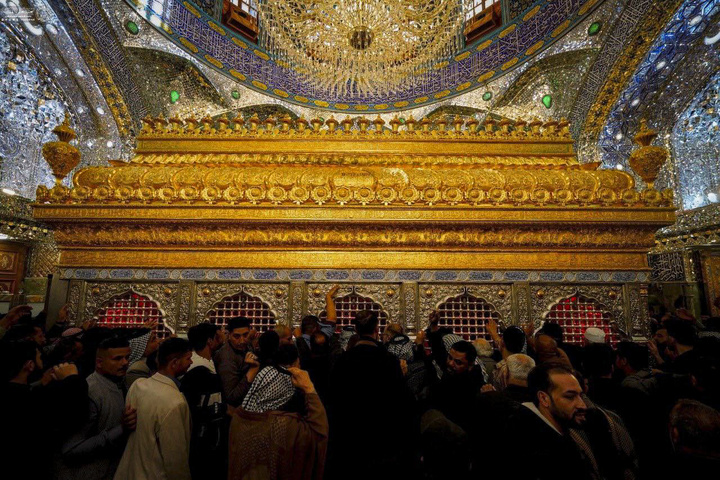 حرم مطهر علوی غرق در ماتم و عزا