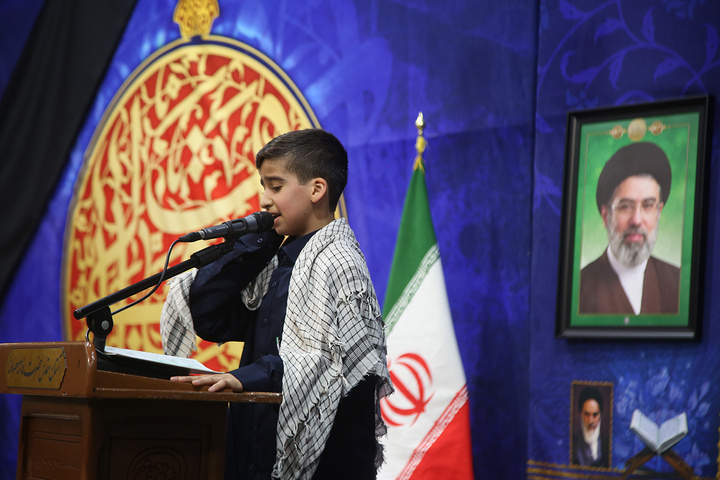 وداع با پیکر شهید لاریجانی در حرم حضرت فاطمه معصومه (س)