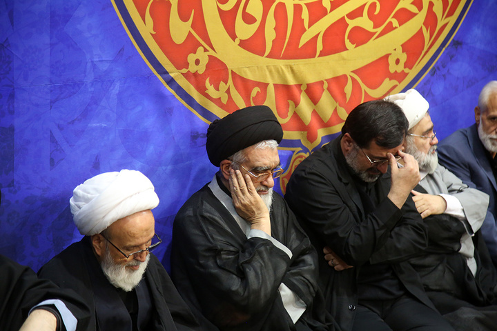 وداع با پیکر شهید لاریجانی در حرم حضرت فاطمه معصومه (س)