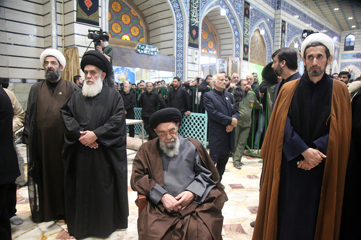 تشیع و تدفین پیکر شهید لاریجانی در حرم حضرت فاطمه معصومه (س)