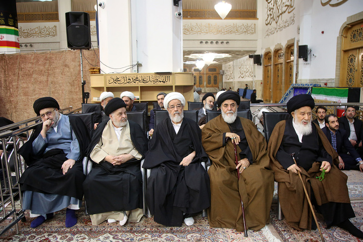 بزرگداشت شهید لاریجانی و وداع با پیکر مطهر شهید کیارش در حرم بانوی کرامت