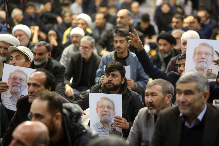 بزرگداشت شهید لاریجانی و وداع با پیکر مطهر شهید کیارش در حرم بانوی کرامت