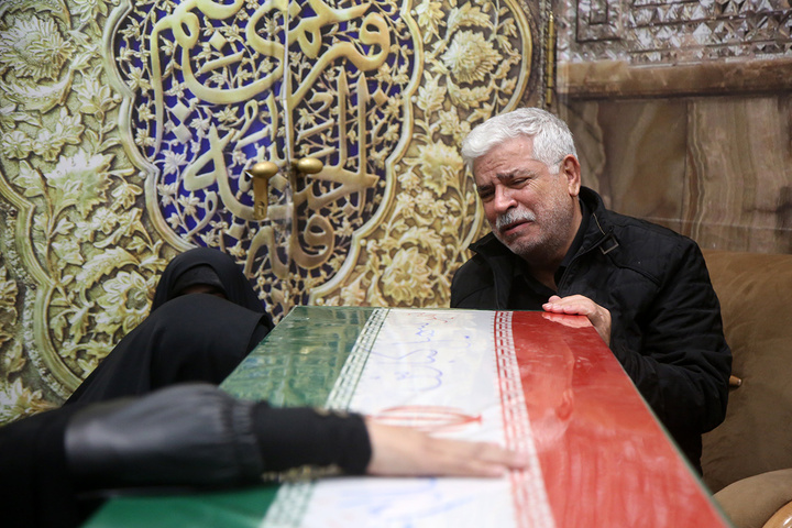 بزرگداشت شهید لاریجانی و وداع با پیکر مطهر شهید کیارش در حرم بانوی کرامت