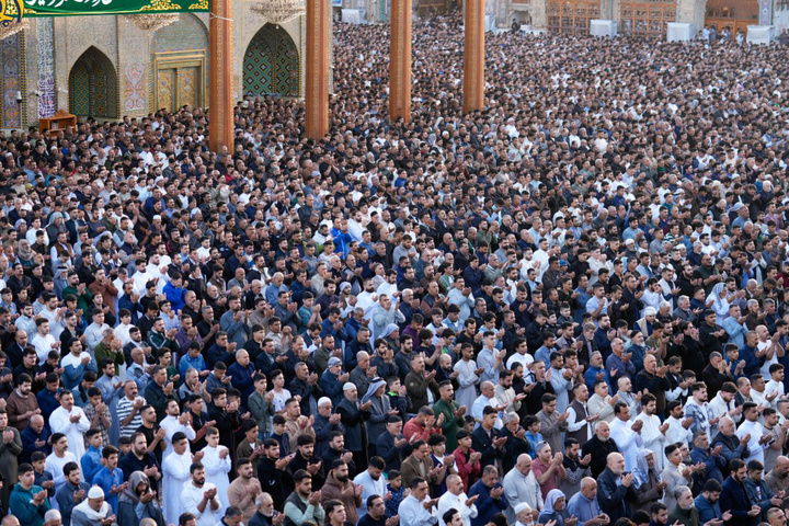 اقامه نماز عید فطر در حرم کاظمین